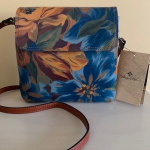 NWT PATRICIA NASH FLORAL LEATHER CROSSBODY
